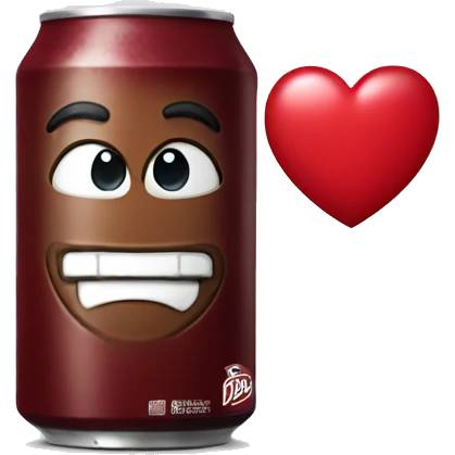 Dr.pepper can with heart around it  emoji