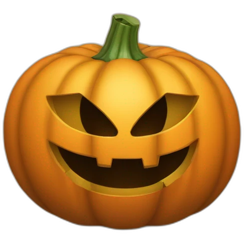 Une citrouille entrain de découper une citrouille emoji