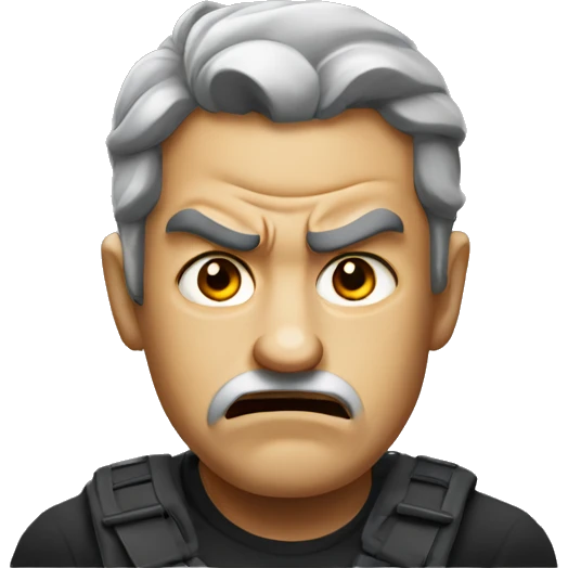 arrogant person with angry expression emoji