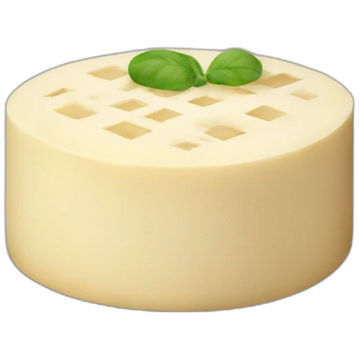 round tofu with a grid pattern on top emoji