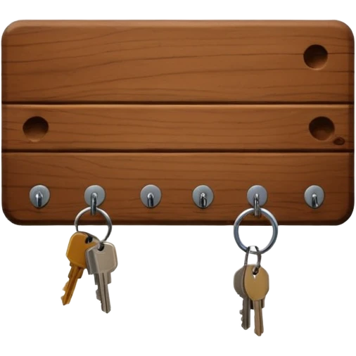 Wooden wall key holder  emoji