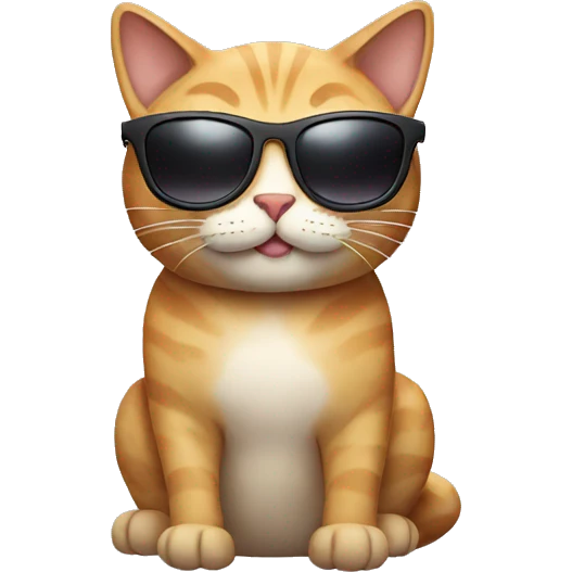 Cat with sunglasses emoji