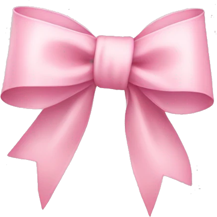 light pink ribbon bow emoji