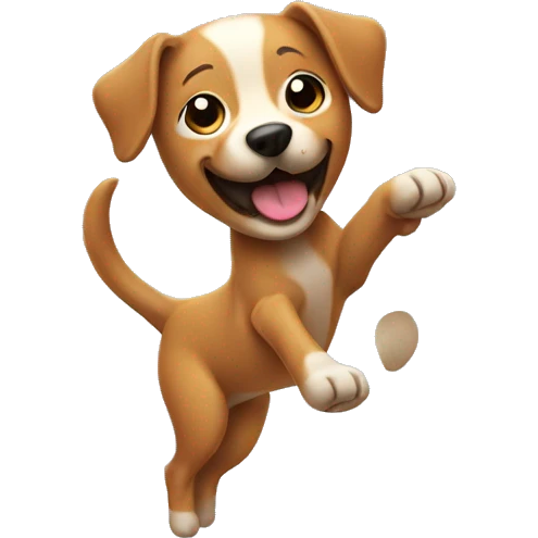 Dog doing a cartwheel emoji