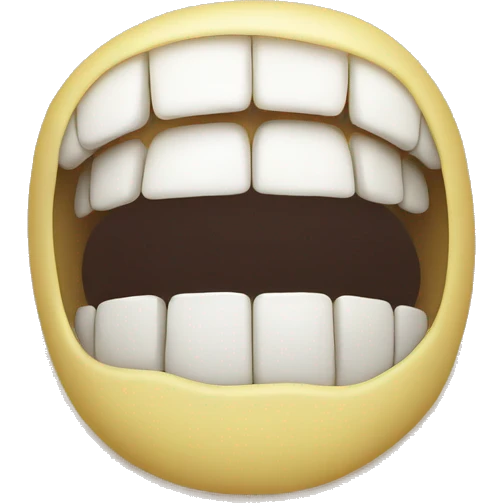 Smiley face with a gap in the teeth  emoji