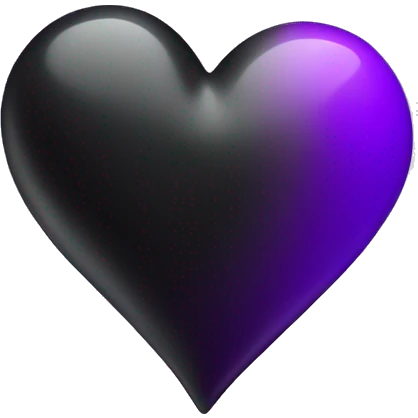 Black and purple abstract heart emoji