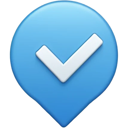 علامة صح زرق emoji