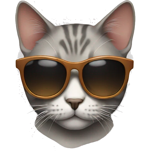 Cat with sunglasses emoji