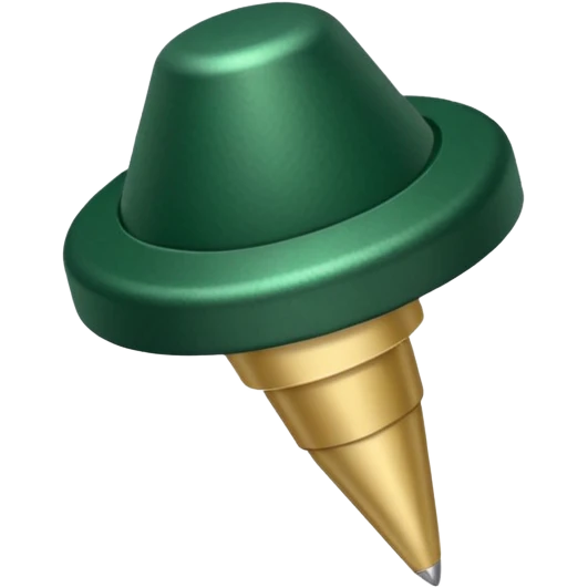dark green pushpin with light beige tip emoji
