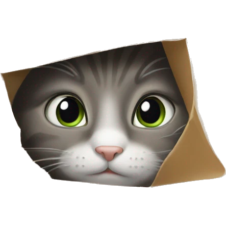 Cat playing hide and seek emoji