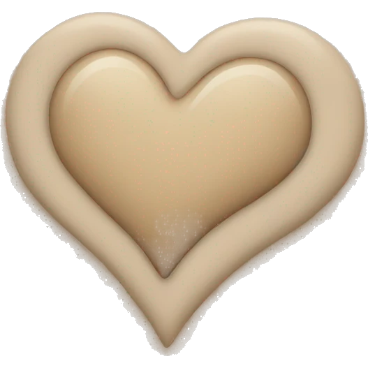 Beige heart emoji