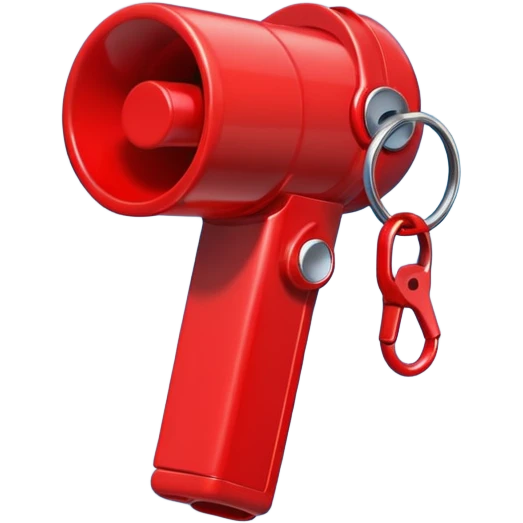 whistle in blue (#00A3E0) and red (#F9423A)  emoji
