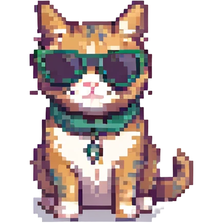 A cat wearing sunglasses emoji