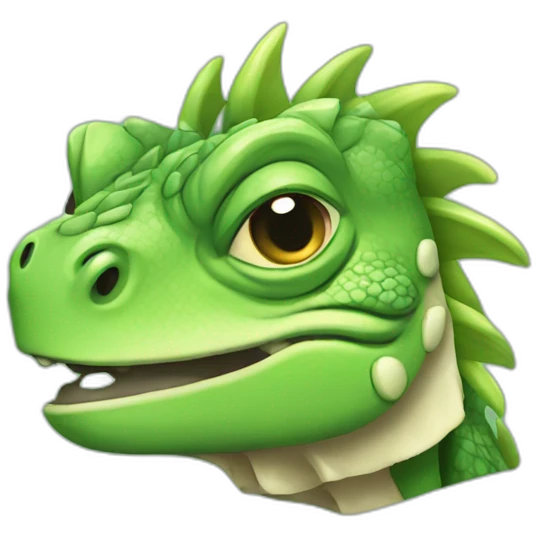 Crying iguana emoji