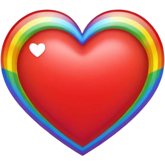 heart with rainbow halo emoji