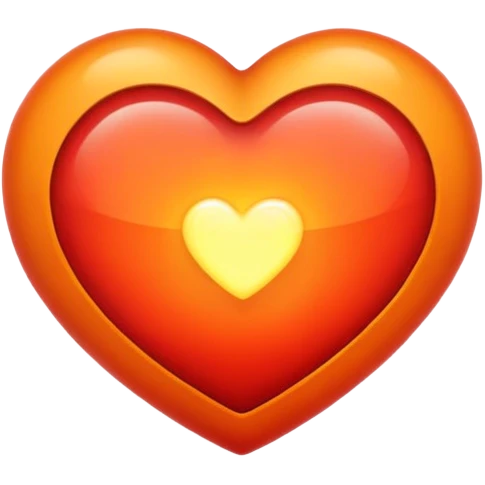 Heart with sunrise without sun emoji