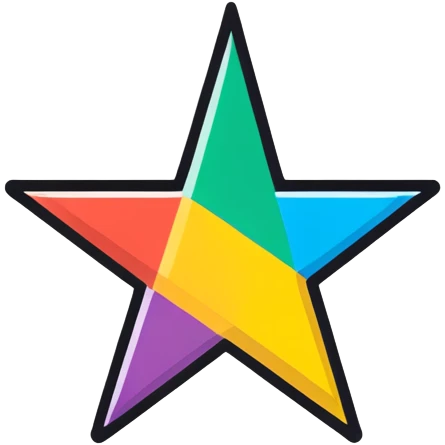 Rainbow Six Pointed Star emoji