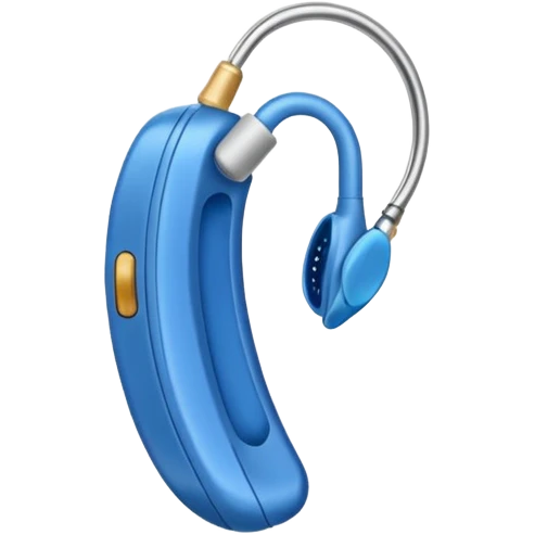 blue hearing aid emoji