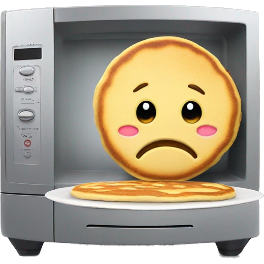Sad pancakes left behind in a microwave  emoji