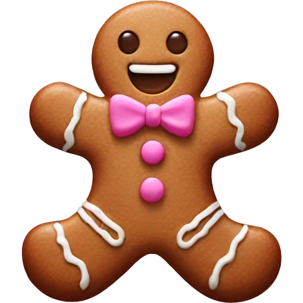 pink gingerbread  emoji