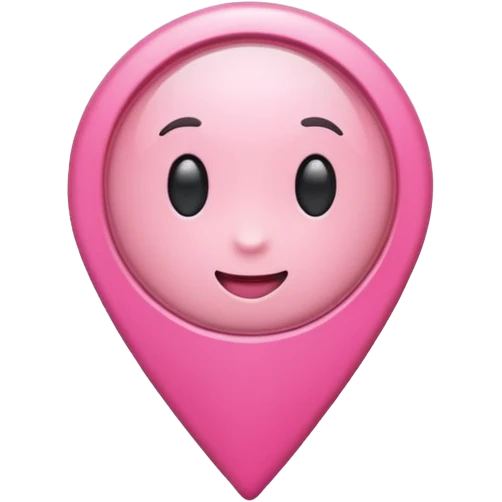create a cute pink location pin { example 📍} emoji