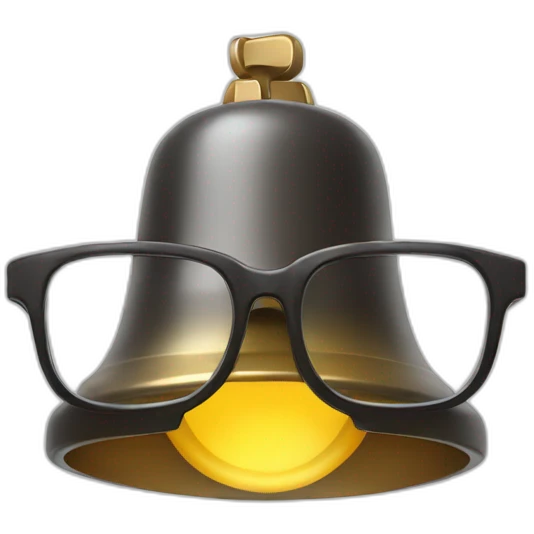 bell with glasses emoji