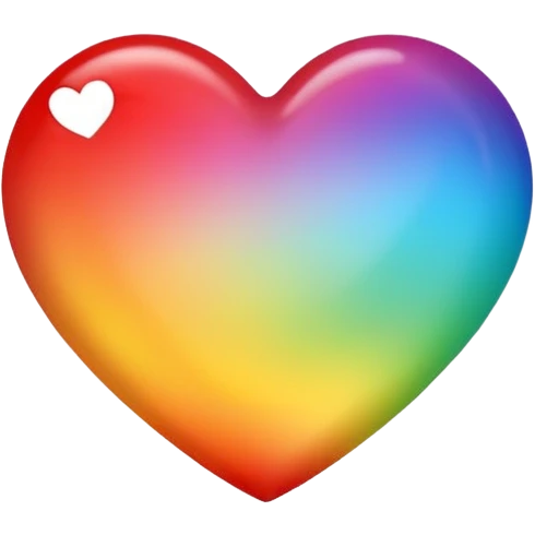heart with rainbow gradient shadow emoji