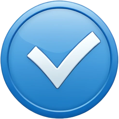 Check mark in blue circle emoji