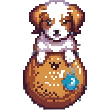 bowling skittle with puppy head on top emoji