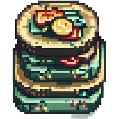 stack of cash with coins emoji