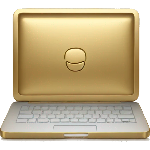 Gold macbook emoji