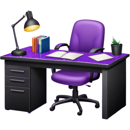 Purple Glitter office emoji
