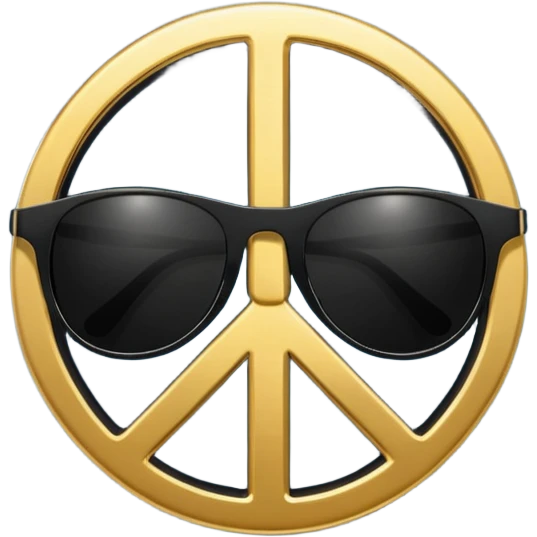 sunglasses emoji with a peace sign  emoji