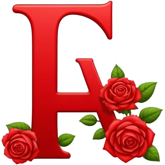 Roses alphabet letter i emoji