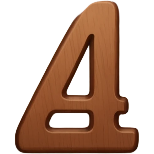 Wooden number "4" emoji