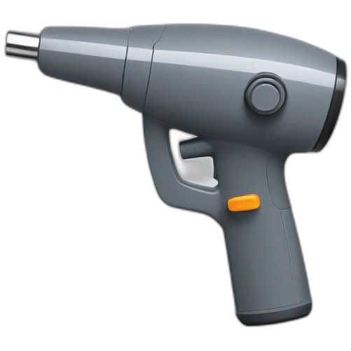dark grey handheld mini vacuum cleaner shaped like a gun in an L shape that has a narrow pointed end emoji
