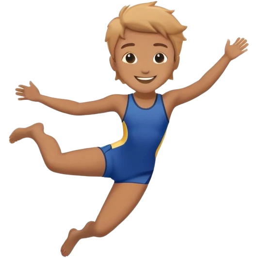 pool of water labeled “Confidence.” Instead of hesitating, they count 5-4-3-2-1 and jump in, representing taking action despite fear. emoji