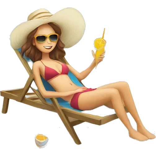 vacation on the beach emoji