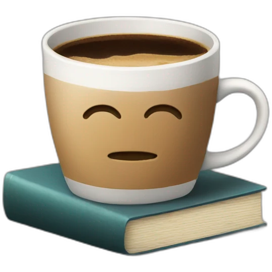Coffee and book emoji