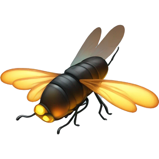 firefly with wings and lit bottom emoji