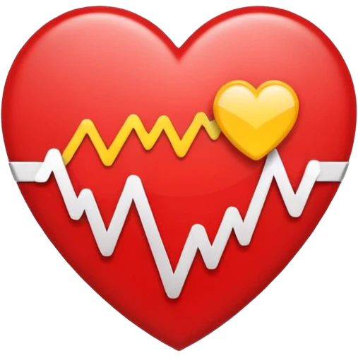 Health monitoring icon, heart inside shield, signal waves, emoji style, modern clinic branding emoji