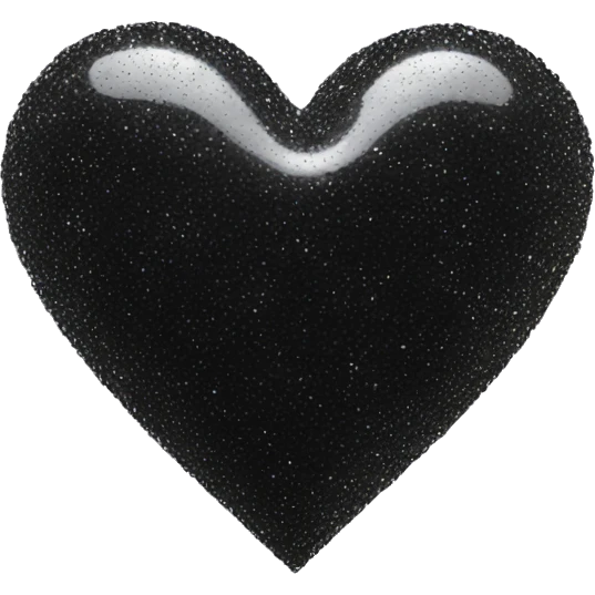 Sparkly black heart emoji