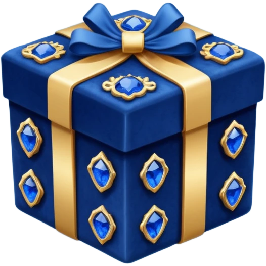 Sapphire gift box emoji