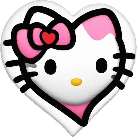 Hello kitty heart emoji