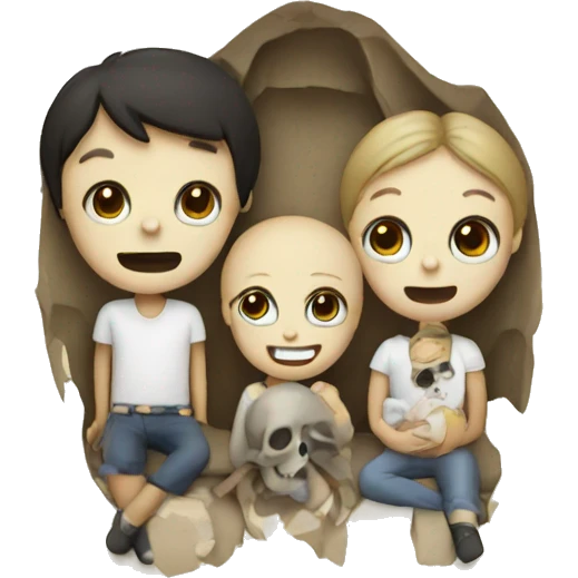 skull with family emoji