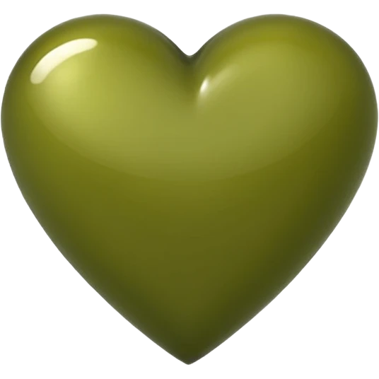 Olive green heart emoji