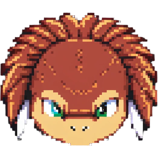 Knuckles the Echidna face from Sonic the Hedgehog emoji
