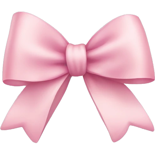 light pink ribbon bow emoji