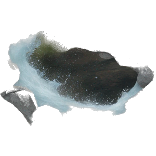 Rock dropped into lake created splash  emoji