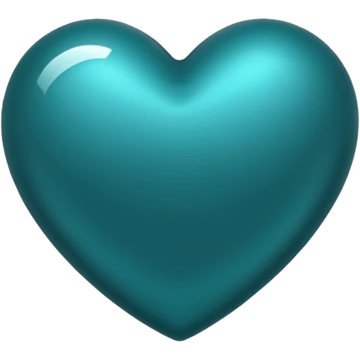 Dark Deep teal heart emoji